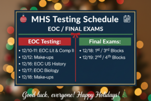 MHS Fall Exam Schedule